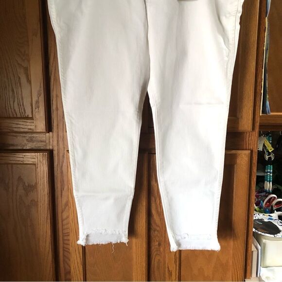 MADEWELL 10” High Rise Button Fly Skinny Jeans Frayed Hem Size 35P - Picture 4 of 10